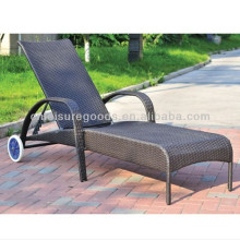 Cute removable PE rattan chaise lounge